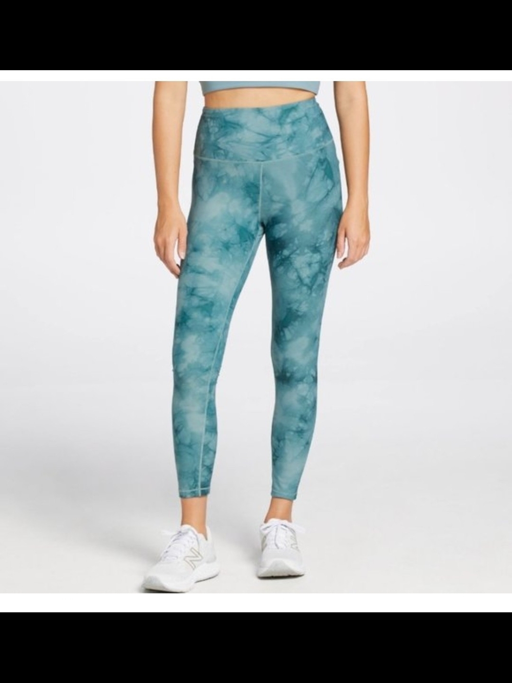 CALIA by Carrie Underwood Teal Tie-Dye High-Waist Leggings Yoga Pants, Large